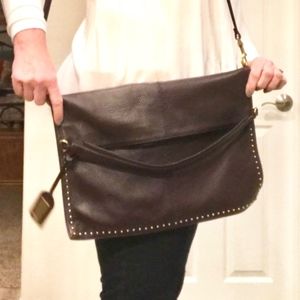 Badgley Mischka Brown Studded Leather Purse